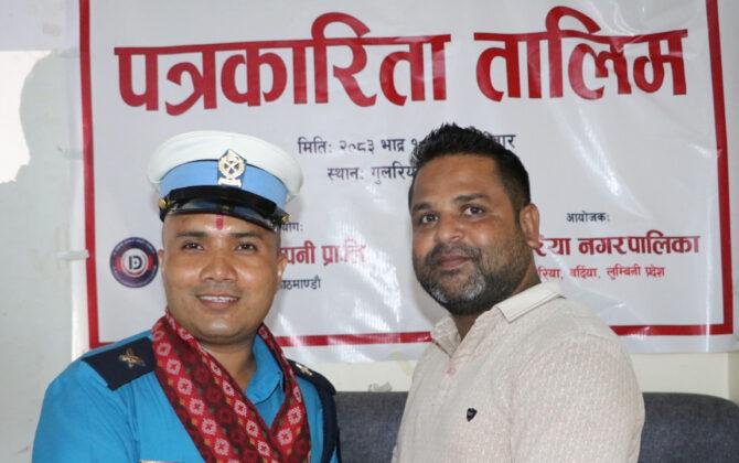 ट्राफिक नियमबारे पत्रकारलाई प्रशिक्षण :  सुरक्षित सडकका लागि सञ्चारकर्मीको भूमिका महत्वपूर्ण
